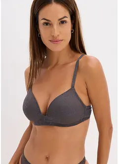 Reggiseno con coppe preformate senza ferretto con pizzo delicato, bonprix