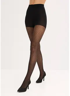 Collant 30 den con motivo a rete a pois, bonprix