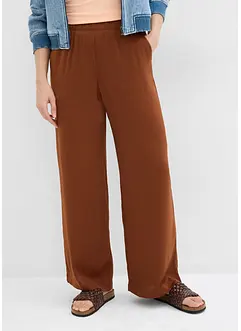 Pantaloni a palazzo leggeri in tessuto strutturato, bonprix