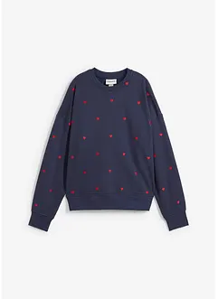 Felpa oversize con ricami, bonprix