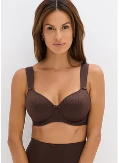 Reggiseno con coppe preformate, spalline imbottite ed effetto lucido, bonprix