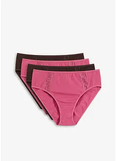 Slip alto con cotone biologico (pacco da 4), bonprix