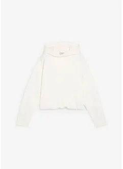 Felpa con cappuccio in misto viscosa leggermente lucido, bonprix