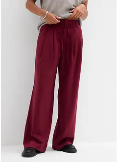 Pantaloni con pinces e cintura da annodare, bonprix