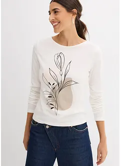 Maglia a maniche lunghe in puro cotone, bonprix