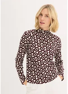 Maglia con colletto alto in tessuto strutturato, bonprix