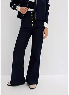 Jeans a zampa, vita alta, bonprix