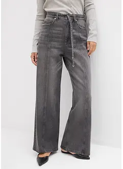 Jeans wide leg, vita alta, bonprix
