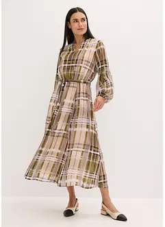 Abito in chiffon con cintura da annodare, bonprix