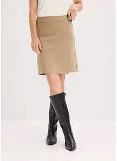 Gonna con effetto incrociato e motivo spigato, bonprix