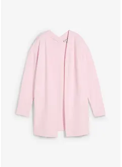 Felpa con zip lunga in misto cotone morbido, bonprix