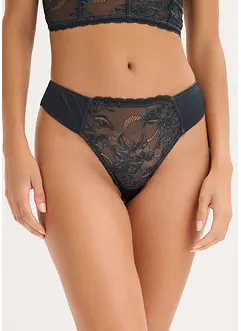 Perizoma con fine pizzo ed effetto lucido, bonprix