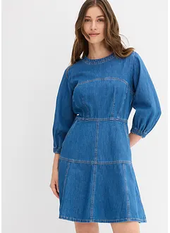 Abito di jeans con maniche a palloncino, bonprix