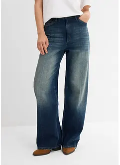 Jeans dal taglio dritto e morbido leggermente elasticizzati, vita alta, bonprix