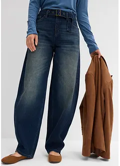 Jeans barrel con cintura, vita media, bonprix