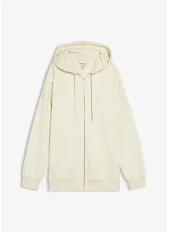 Felpa oversize con zip e cappuccio, bonprix