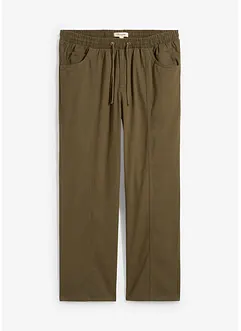 Pantaloni classic fit con elastico in vita in cotone leggero, straight, bonprix