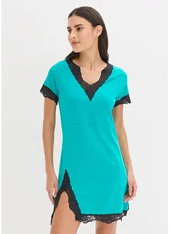 Camicia da notte in cotone biologico con pizzo, bonprix