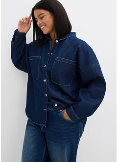 Giacca-camicia oversize in jeans di cotone biologico, bonprix