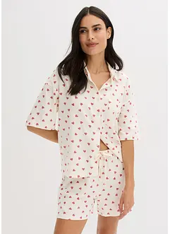 Pigiama estivo oversize in filato fiammato, bonprix
