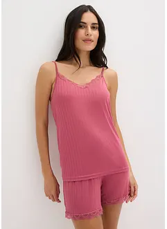 Pigiama estivo in jersey pointelle morbido, bonprix