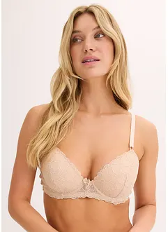 Reggiseno con coppe preformate e ricami floreali, bonprix