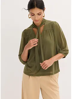 Maglia in mesh con fiocco, bonprix