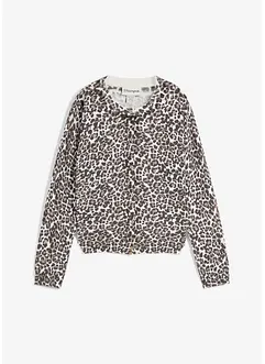 Cardigan leopardato in maglia fine, bonprix