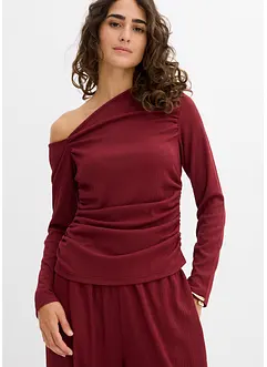 Maglia monospalla in crêpe strutturato, bonprix
