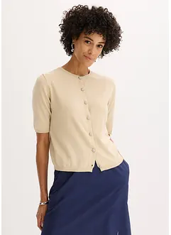 Cardigan in filato fine con maniche corte, bonprix