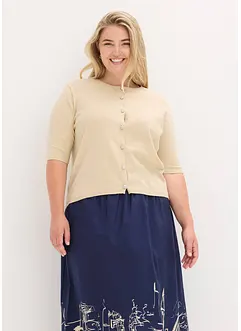 Cardigan in filato fine con maniche corte, bonprix