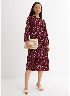 Abito midi in pura viscosa floreale, bonprix