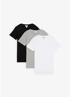 T-shirt in puro cotone biologico (pacco da 3), bonprix