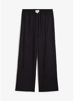 Pantaloni con elastico in vita in misto viscosa operato, bonprix