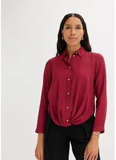 Camicetta con dettaglio attorcigliato in tessuto operato, bonprix