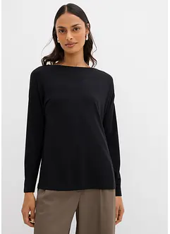 Maglia a maniche lunghe in misto viscosa, bonprix