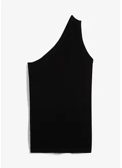 Top monospalla in maglia di misto viscosa, bonprix
