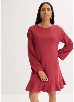 Abito corto con volant in punto di Roma, bonprix