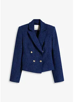 Blazer corto a doppiopetto con motivo operato, bonprix