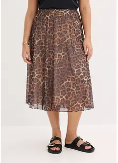 Gonna midi in mesh morbido, bonprix