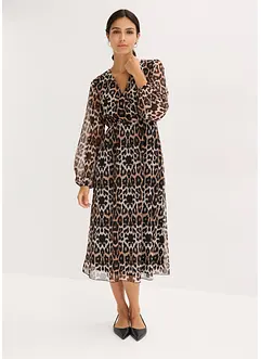 Abito midi in morbido mesh, bonprix