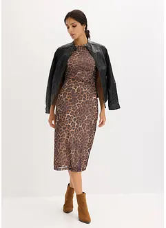 Abito midi in morbido mesh, bonprix