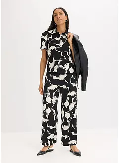 Pantaloni a palazzo in satin fluente, bonprix