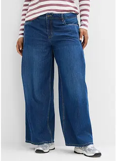 Jeans wide leg, vita media, bonprix