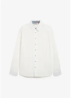Camicia elegante in puro cotone con dettagli a contrasto, regular fit, bonprix