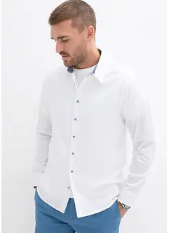 Camicia elegante in puro cotone con dettagli a contrasto, regular fit, bonprix