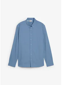 Camicia in puro cotone a maniche lunghe con toppe ai gomiti, bonprix