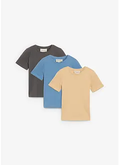 T-shirt in puro cotone biologico (pacco da 3), bonprix