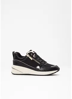 Sneaker Tamaris stilose con tomaia glitterata, dettagli effetto pelle di serpente e finiture in vernice, Tamaris
