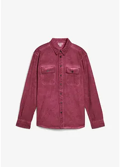 Camicia a maniche lunghe in puro cotone effetto lavato, bonprix